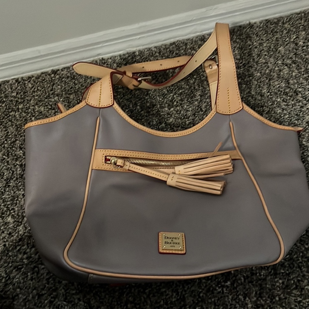 Dooney and Bourke Gray & Tan Bag